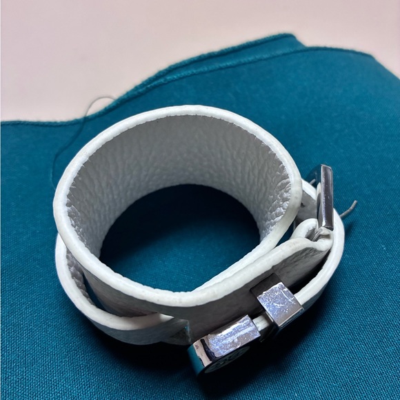 Rustic Cuff White and Silver Bracelet - Picture 8 of 13